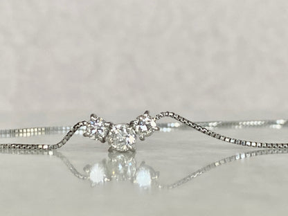 0.5ct Diamond Trio Necklace in Platinum