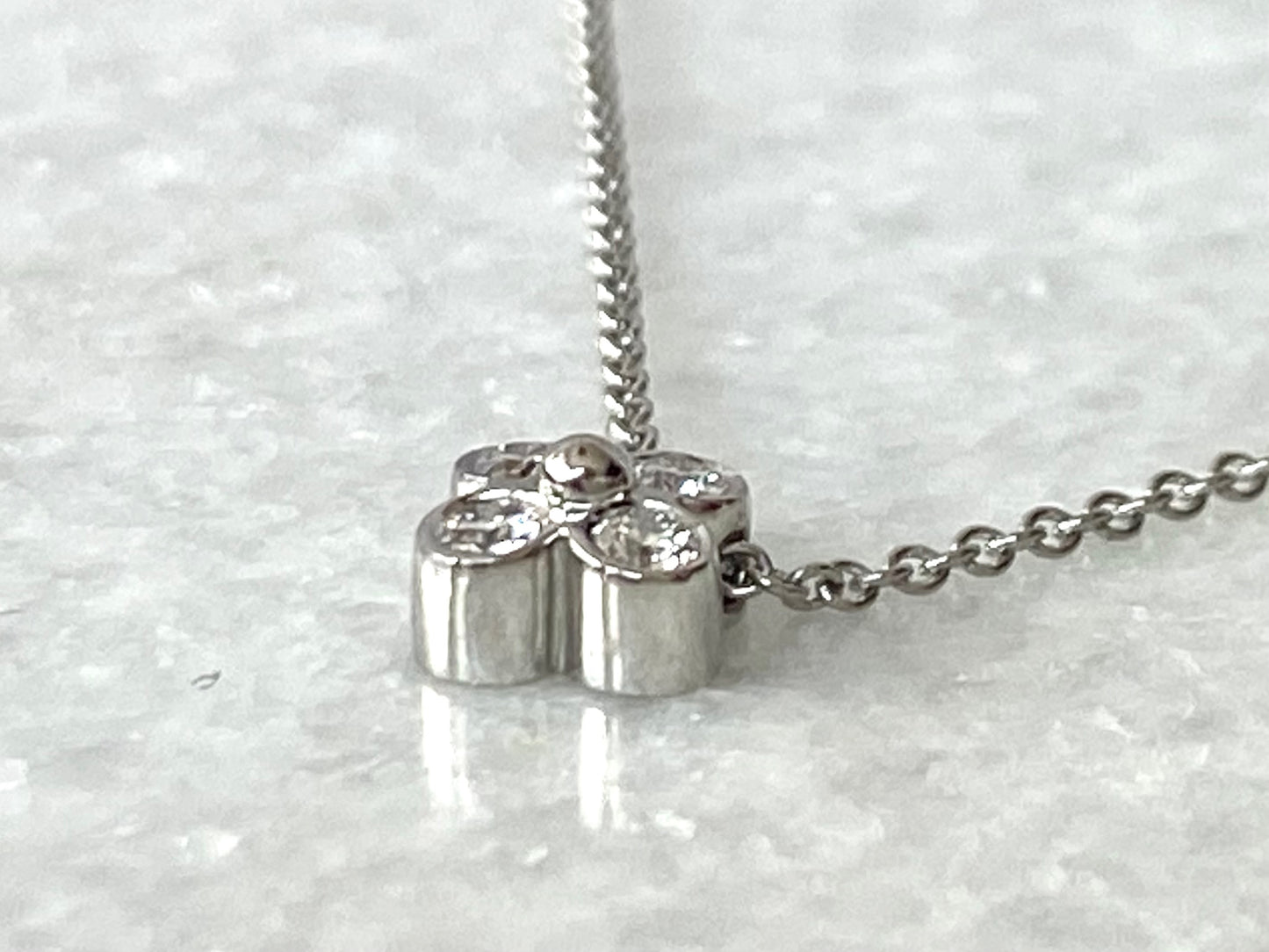 TIFFANY & CO. Platinum And Diamond Flower Pendant Necklace