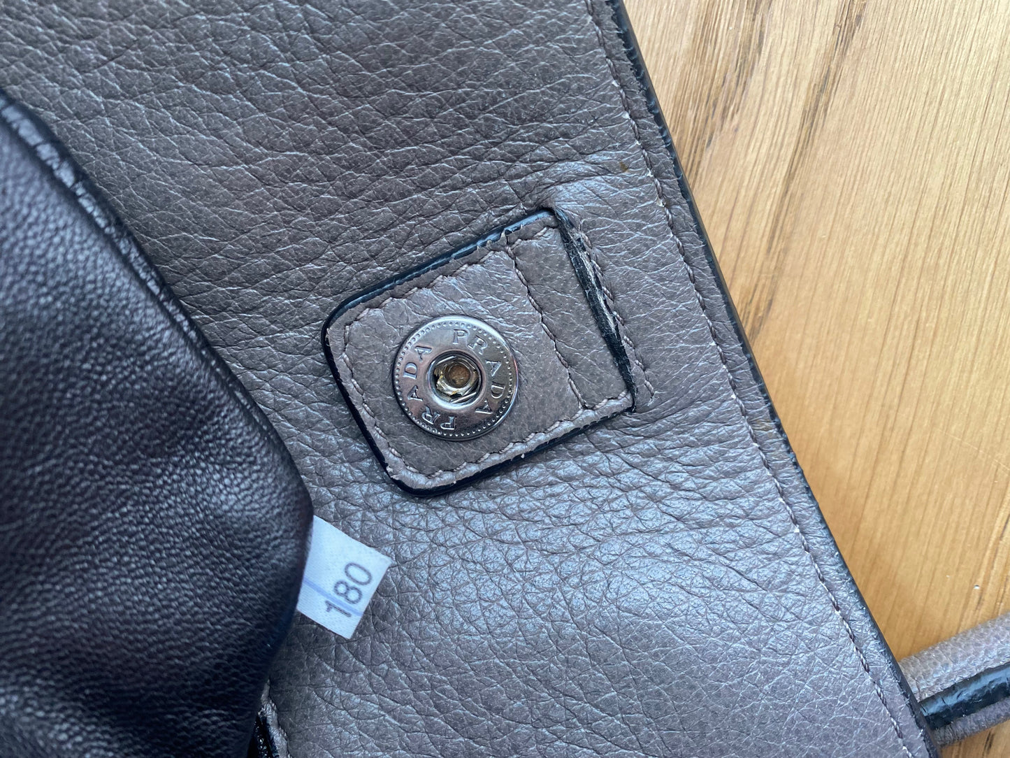 PRADA Cervo Deerskin Bi-Color Zipper Detail Tote