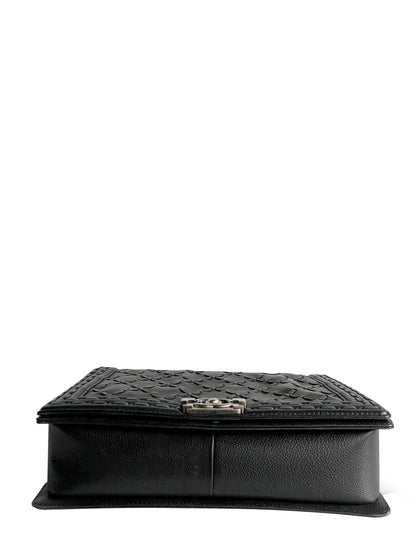 CHANEL PARIS-DALLAS LARGE BOY FLAP BAG WHIPSTITCH CAVIAR